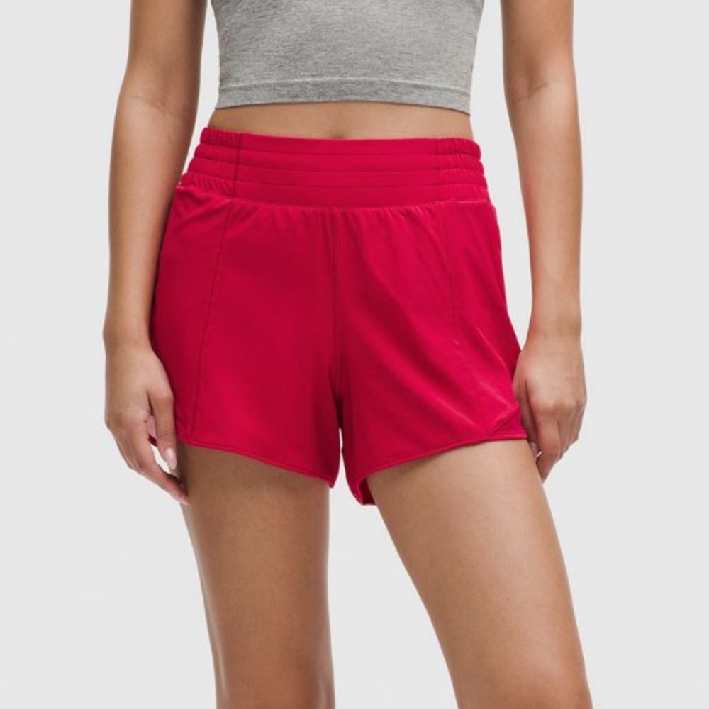 Lululemon high rise hotty hot short 2.5 inch in red